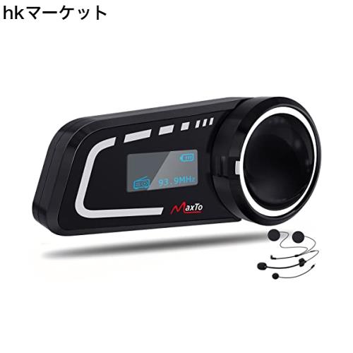 Maxto M2Cバイクインカム 最大6人同時通話インカム 1000M通話距離Bluetooth5.0防水インターコム LCD表示画面付き HI-FI音質スピーカーいの通販は 7,512円