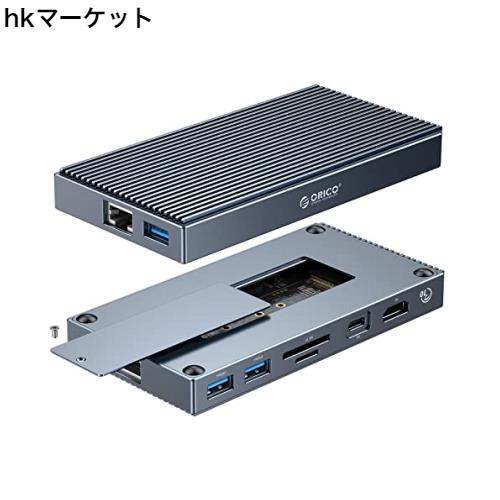 ORICO USB C ドッキングステーション USB3.1 10Gbps高速データ転送 内蔵 NVMe SSD スロット 9-in-1 Type-C ハブ 100W PD充電 HDMI 4K対応の通販は