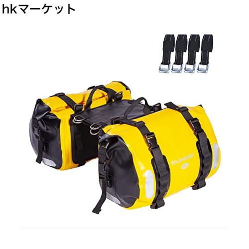 WILD HEART 防水 バッグ オートバイ サドルバッグ 40 L （20L*2）タンク バッグ モーター サイド バッグ (黄色)の通販は