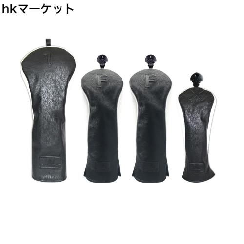 CRAFTSMAN（クラフトマン）ゴルフウッドカバー ヘッドカバー 4個セット（1ffx） ゴルフティー12個 ドライバー用・フェアウェイウッド用・