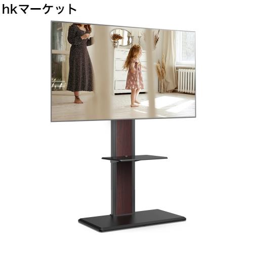 FITUEYES テレビスタンド 32-65インチテレビ対応 壁寄せ テレビ台 キャスター付き 可動タイプ 背面収納付 高さ角度調節可能 耐荷重40kg