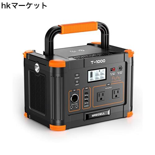 GRECELL ポータブル電源 大容量 1000W 270000mAh/999Wh ポータブル