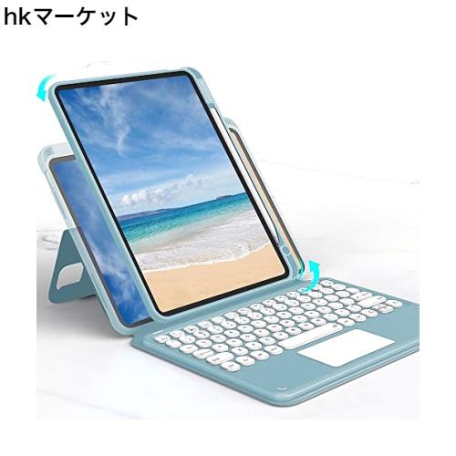 マグネット式 縦置き iPad 10.2インチ 第 9 8 7 世代 Air3 Pro 10.5 キーボード ケース タッチパッド搭載 丸型キー 背面カバー 取り外しの通販は 5,333円