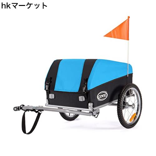 CXWXC サイクルトレーラー 自転車 トレーラー 折りたたみ 耐荷重40kg 防水カバー付き ブルー(CX-20218)の通販は