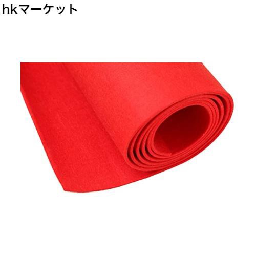 毛氈（もうせん）赤 厚手 1m×2.5m 厚さ3mm 敷物 毛せん 撮影用 DIY カット可能の通販は 6,396円