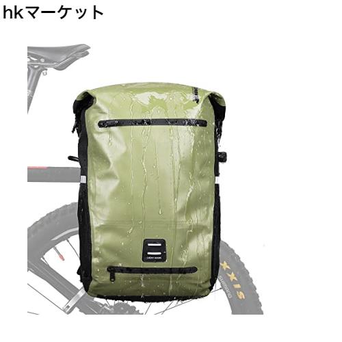 Rhinowalk自転車パニアバッグ リアバッグ サイドバッグ 大容量 軽い 収納力 22L 防水 モーターパニアバックパック ショルダーバッグ ラッ