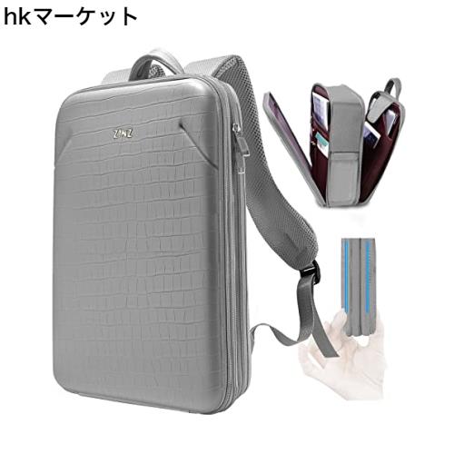 [ZINZ] 薄型 拡張可能 ラップトップバックパック 15 15.6 16 インチ 防水 USB 充電ポート 盗難防止 ワンピースシェル超保護 通勤 出張 旅