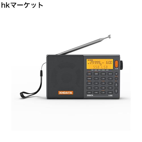 XHDATA D-808 ポータブルラジオ FM AM SW LW ワイドFM エアバンド SSB BCL DSP RDS ポケットラジオ 高感度 小型 電池式 充電式 スリープの通販は