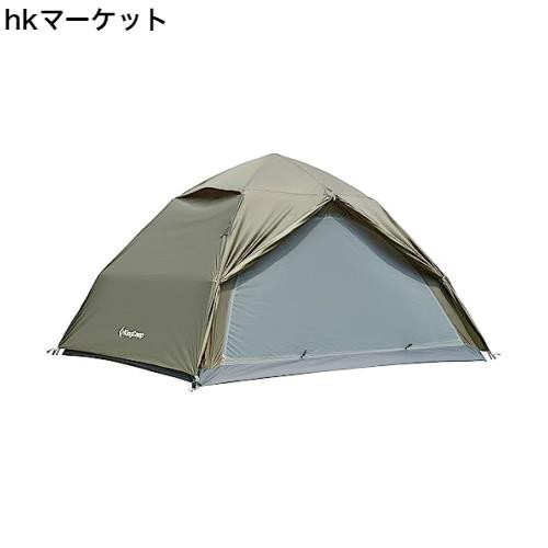 KingCamp（キングキャンプ）ワンタッチテント 二重層 大型 3-5人用 キャンプ テント コンパクト 防水 ワンタッチ式 防風 UVカット 軽量