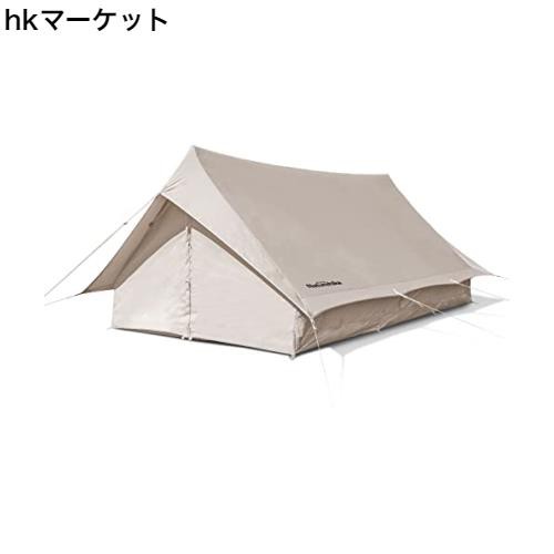 Naturehike公式ショップ ロッジテント A型フレームテント ポリコットン TC 通気 設営簡単 2~4人用 ２重層 ファミリーキャンプ 前室 メッ