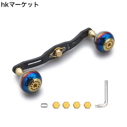 HEIGHTEN 130/120/110mm リール ハンドル 厚さ4mm 1.5K炭布 カーボン 30mmノブ搭載 シマノ(SHIMANO) ダイワ(DAIWA) アブ(Abu) 通用 ベイ