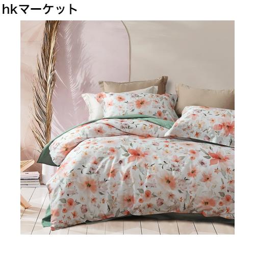 MILDLY 布団カバーセミダブル 4点セット エジプト超長綿100% 布団カバーセット セミダブル：掛け布団カバー ボックスシーツ 枕カバー*2 /の通販は 15,417円