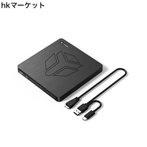 Yottamaster CD/DVD/BD 外付けブルーレイドライブ Blu-ray UHDBD再生対応 USB3.0/Type Cポート付き CD/DVD/BD 読み取り 書き込み 録画込 17,721円