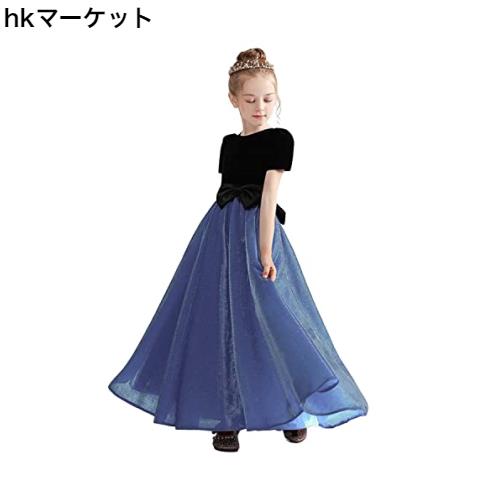 [LIANFOR] 子供ドレス 子どもドレス ジュニア ドレス ピアノ発表会 中学生 高校生 大きい サイズ 演奏会 ワンピース 袖付き 半袖 豪華 パ