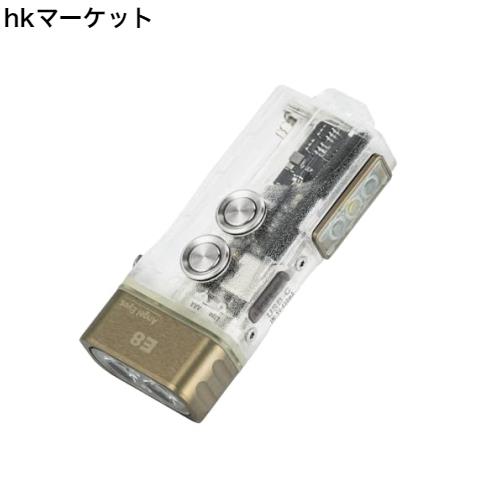 RovyVon E8 懐中電灯キーリング 700 ルーメン 充電式 AAA 懐中電灯、白、赤、青のライト、ロックアウトモード、防水、家庭用および屋外用