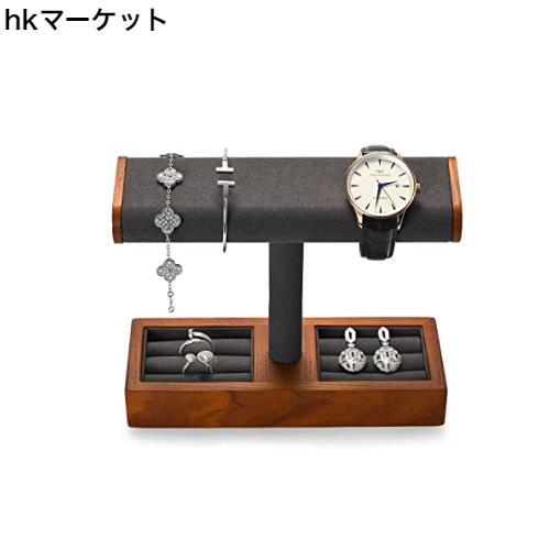 Oirlv 腕時計 スタンド ウォッチスタンド 木製 ディスプレイ 収納 高級 おしゃれ 2~4本用 時計置き台 SM19202 (A：ダークグレー)の通販は