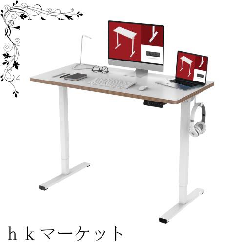 SANODESK 電動昇降式デスク E150 (120cm×60cm簡単組立USBポットホック収納ボックス) 軽量化 メモリー機能付き 人間工学 一体型昇降