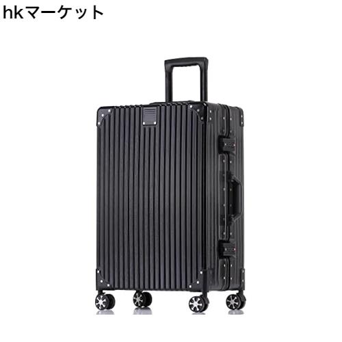 [Yuweijie] スーツケース アルミフレーム キャリー ケース機内持ち込み 預け入れスーツケース ブラック 大容量トロリーケース 軽量キャリ