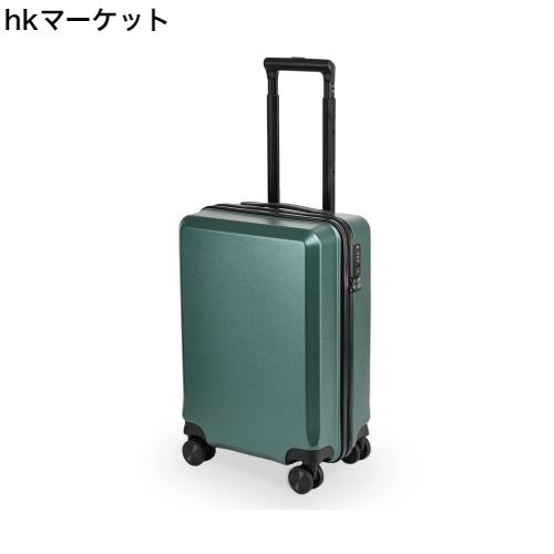 [タビトラ] スーツケース キャリーケース 機内持込 ファスナーフレーム ダブルキャスター TSAロック 旅行 出張 超軽 8輪 ダークグリーン
