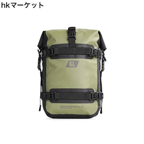 Rhinowalk ドライバッグ バイク用 サイドバッグ 防水 エンジンガードバッグ 完全防水 6L容量 ロールトップ式 多機能収納バッグ 取り付けの通販は