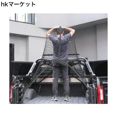 SENYAZON 高弾性カーゴネット シンプルなトラック荷台カーゴメッシュオーガナイザー 毎日の軽負荷トラックに最適 4フィートx4フィートかの通販は