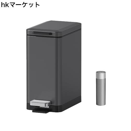 Mbillion ゴミ箱 おしゃれ スリム ペダル式 ごみ箱 ステンレス 10リットル バスルーム ゴミ箱 消臭 ダストボックス 生ゴミ ゴミ箱 インナ