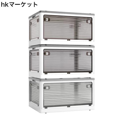 X XUNTAO【収納ボックス 折りたたみ】蓋付き 積み重ね 全方向から取り出せる 3個セット 収納ケース 衣類 布団 おもちゃ 小物 収納 折り畳