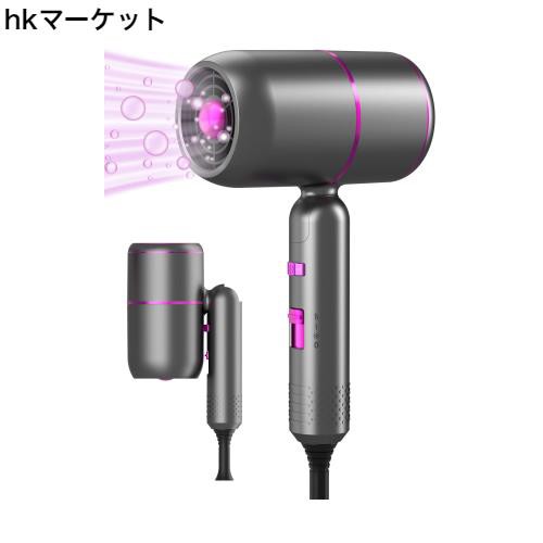 2023年春夏発売・暗灰色】Nobelbird ドライヤー 大風量 ヘアドライヤー マイナスイオン 速乾 1500W 冷熱風切替 57℃恒温  3段階調整 折の通販は