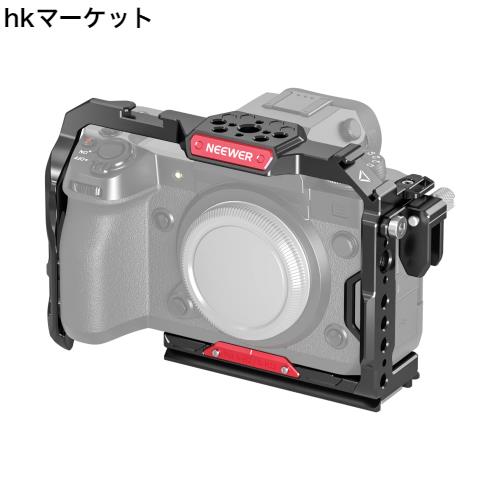 NEEWER X-H2/X-H2Sカメラケージ X-H2/X-H2S対応 アルミニウム合金カメラリグ HDMIケーブルクランプ/NATOレール/ArcaタイプQRベース付き の通販は