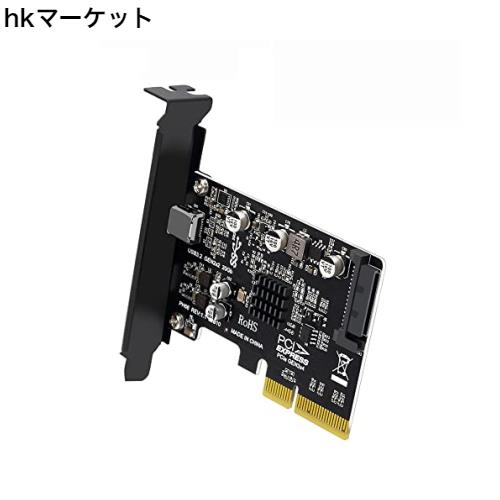 NFHK USB 3.2 Gen2 Type-C 20Gbps USB-C - PCI-E 4X Expressカードアダプター デスクトップマザーボード用の通販は 5,162円