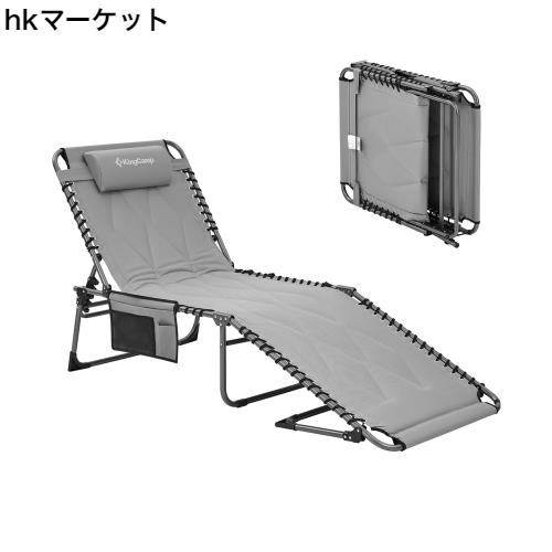 KingCamp サマーベッド ワイド 折りたたみ アウトドア コット/チェア/ベンチ三用 5段階調節 ビーチチェア キャンプ リクライニング 簡易の通販は