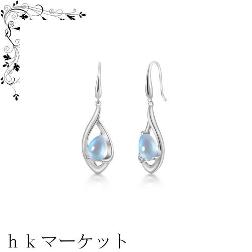 FH.bird ムーンストーンピアス レディース 金属アレルギー対応 シルバー925 フックピアス 揺れる 6月の誕生石 人気 誕生日 プレゼント 女の通販は