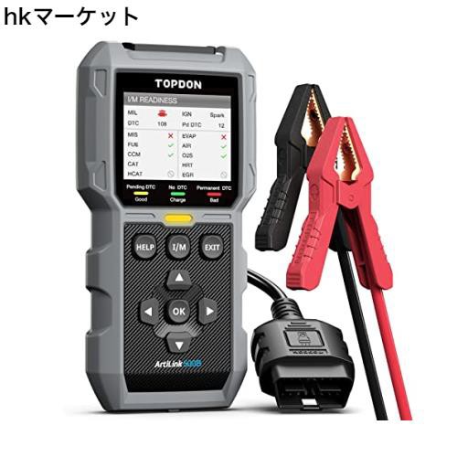 TOPDON AL500B OBD2 診断機＆ バッテリー テスター、フルOBD2機能、12V バッテリー テスト ＆ 12V/24V クランキング テストおよび充電テ