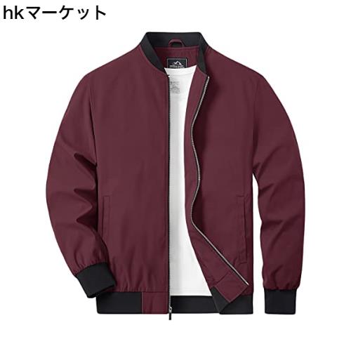 [TACVASEN] ジャケット メンズ ジャンパー かっこいい ビジネスウエア スポーツ アメリカンジャケット 防風 秋服 スタイリッシュ ワインの通販は