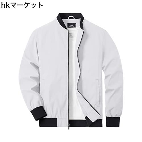 [TACVASEN] アウター メンズ バイクウエア 薄手 男性用 無地 レジャーパーカー ファッション 通勤 ジャケット ゆとり 作業用 ホワイト Mの通販は