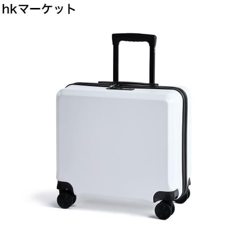 [タビトラ] スーツケース キャリーケース 機内持込 ファスナーフレーム ダブルキャスター TSAロック 旅行 出張 超軽 8輪 ホワイト SSサイの通販は