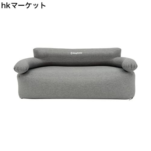 KingCamp エアーソファー アウトドア 空気ソファー 2人掛け 【エコ材質 横転防止】 フットポンプ付き カバー洗濯可能 174x85x72cm 耐荷重
