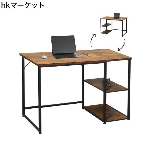 Maihail デスク パソコンデスク 机 pcデスク ?子 ゲーミングデスク ラック付き カウンターテーブル 勉強机 家具 table 幅120*奥行55cm ビの通販は