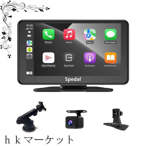 Spedal ポータブルカーオーディオ CarPlay＆Android Auto対応 1080Pバックカメラ 7インチ アンドロイドナビ Androidナビ iosミラーリングの通販は 14,622円