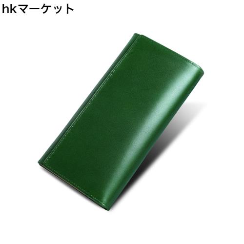 [ファブリツィオ] 財布 メンズ レディース 長財布 2つ折り マチ付き 小銭入れ 薄い 大容量 カード21枚 使いやすい イタリアン レザー 一