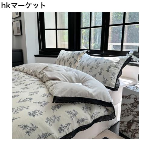 BUKAROOM 【布団カバーセット シングル3点セット】フリル付き ダブルジッパー掛け布団カバー オールシーズン対応 洋式・和式兼用 ボックの通販は 5,489円