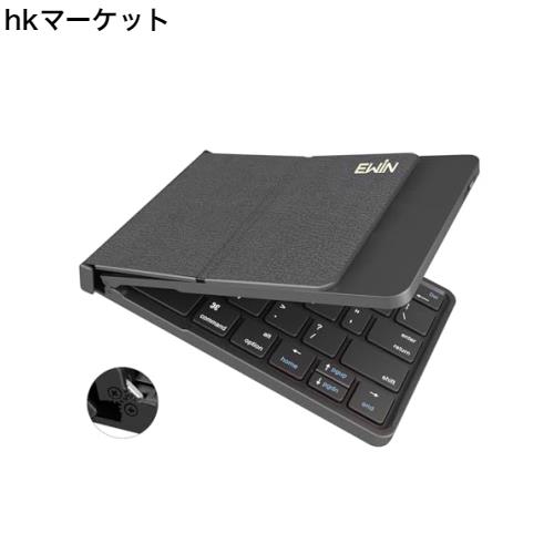 Ewin Bluetooth 新型 キーボード 折りたたみ式 超軽量 薄型 レザーカバー 手帳型 ワイヤレスキーボード USB 薄型 IOS/Android/Windows にの通販は 5,038円