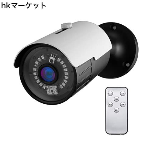 防犯カメラ 200万画素 最大256GB microSD カード対応 SDカード録画 屋内屋外対応 有線 駐車場 玄関口防犯 監視カメラ AV出力対応 動体検の通販は