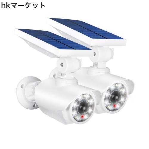 センサーライト 屋外 ソーラーライト 人感センサーライト 防犯カメラ型 ダミーカメラ 赤光威嚇 IP66防水防塵 電源配線不要 太陽光充電 自の通販は 6,581円