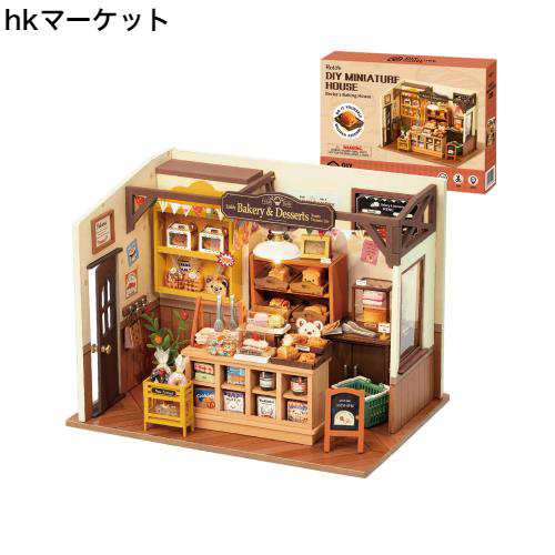 家具付きDIYドールハウスミニチュアキットLEDライト付き3D木製