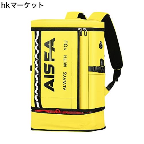 [AISFA] リュック メンズ リュックサック スクエア バックパック 防水 17インチ PC ビジネス ラップトップバック USB充電ポート付き 30L