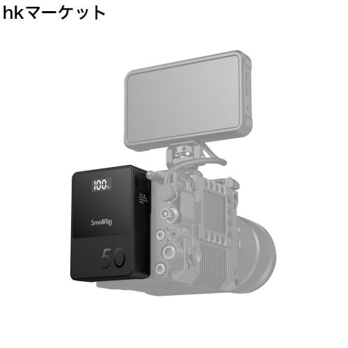 SmallRig VB50 ミニ V マウント バッテリー Vバッテリー 3400mAh(50Wh/14.8V) OLED スクリーン 45W PD USB-C 急速充電 D-TAP ＆ USB-A デ