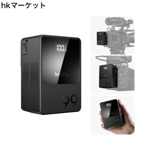 SmallRig VB99 ミニ V マウント バッテリー 6700mAh(99Wh/14.8V) 65W PD USB-C急速充電 OLED スクリーン DCポート二つ D-TAP USB-A BPイ