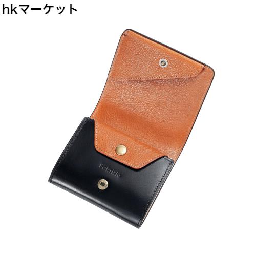 [ファブリツィオ] 財布 メンズ レディース 2つ折り 小銭入れ ミニ財布 小さい 薄い コンパクト 柔らかい 使いやすい イタリアン レザー