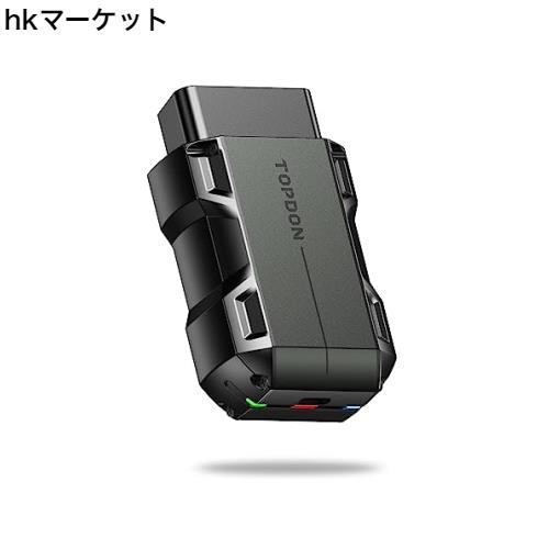 TOPDON OBD2 Bluetooth 診断機 TOPSCAN、iOS ＆ Android 用全システム診断機、アクテイブテスト、８リセット機能（オイルリセット、エア